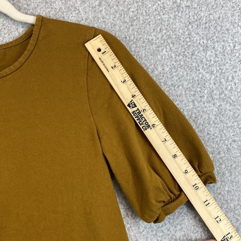 Madewell puff sleeve tee burnt ocre XS classic minimalist boho preppy cottage - Picture 3 of 7